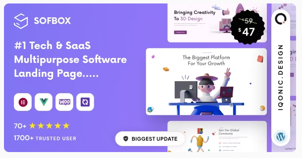 Sofbox - Tech & SaaS Multipurpose Software Landing Page