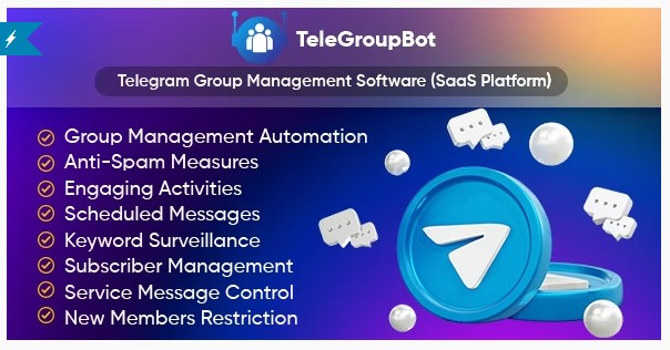 TeleGroupBot - Telegram Group Management Software