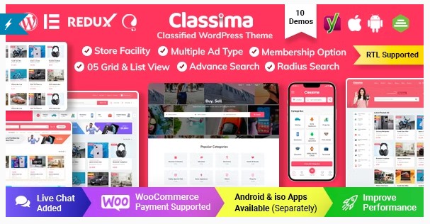 Classima – Classified Ads WordPress Theme