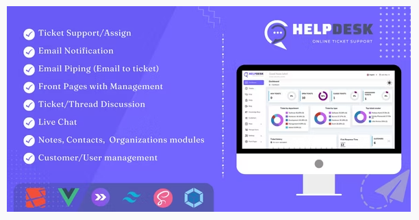 HelpDesk - Online Ticketing System with Website - ticket support and management