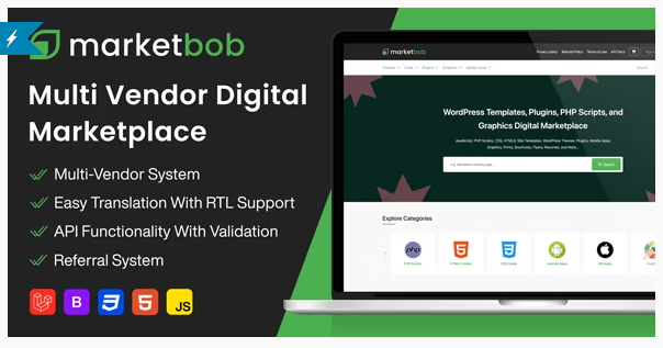 Marketbob - Multi-Vendor Digital Marketplace