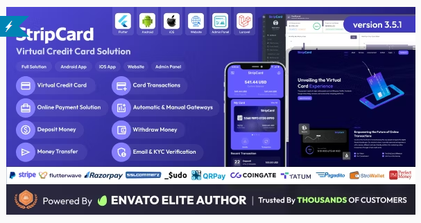 StripCard - Virtual Credit Card Full Solution