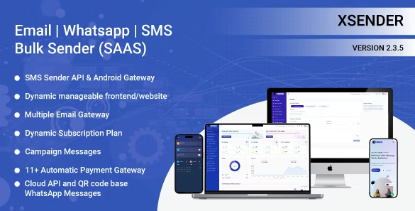 XSender - Bulk Email, SMS and WhatsApp Messaging Application
